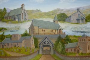 Painting of all 5 churches by S Vind